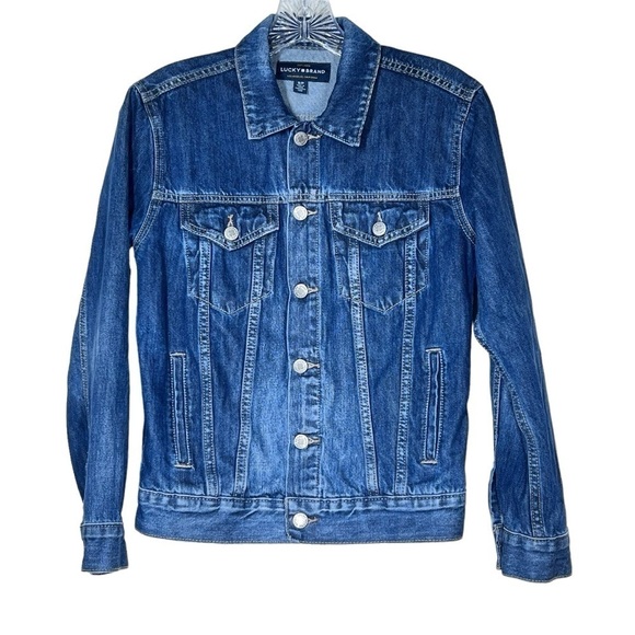 LUCKY BRAND The Tomboy Trucker Women's Denim Jean Jacket Size S - Picture 4 of 16